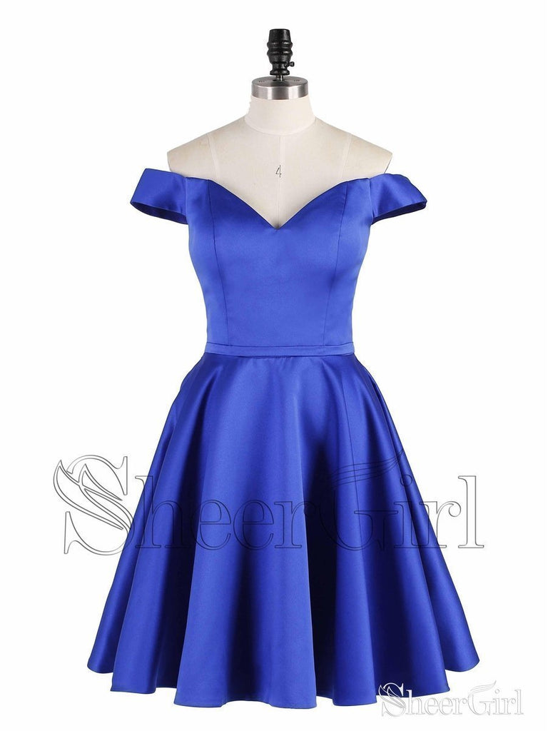 Off the Shoulder Royal Blue Homecoming ...